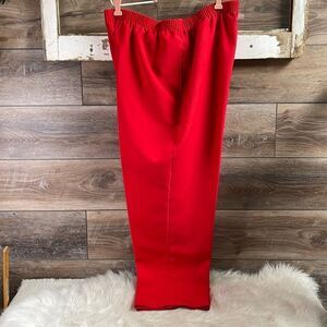 Bonworth Womens Red Stretch Pants, See Description for Size Measurements